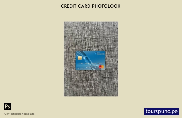 listo para imprimir plantilla frontal de fotolook de mastercard del banco Votora